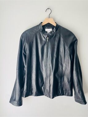 Vintage Croft & Barrow Leather Coat Lambskin